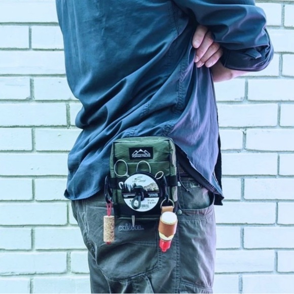 Set of ( 2 ) Yonah Packs Minimalist Tenkara Gear  Simple Pack - Dark Olive - Picture 6 of 7